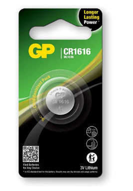 GP Lithium knoopcel CR1616, blister 1