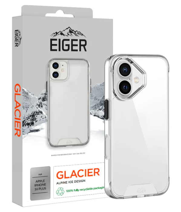 Eiger Glacier case Apple iPhone 16 Plus - transparant