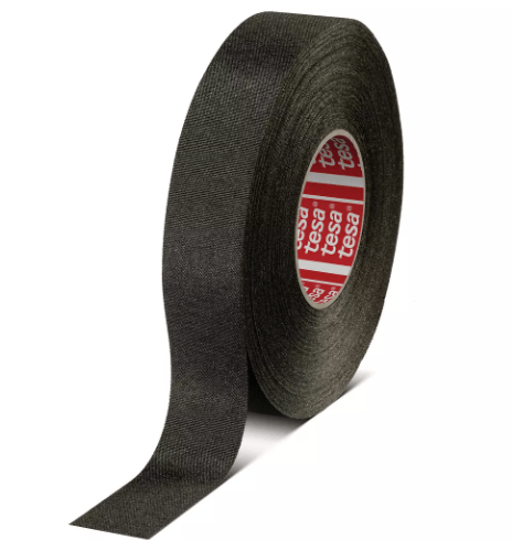 Tesa 51036 Linnen Fleece tape 25mmx25m zwart exterieur