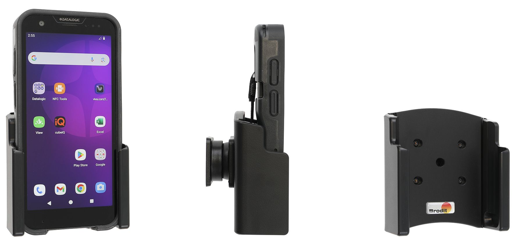 Brodit houder Datalogic Memor 30-35 fits with RUBBER BOOT