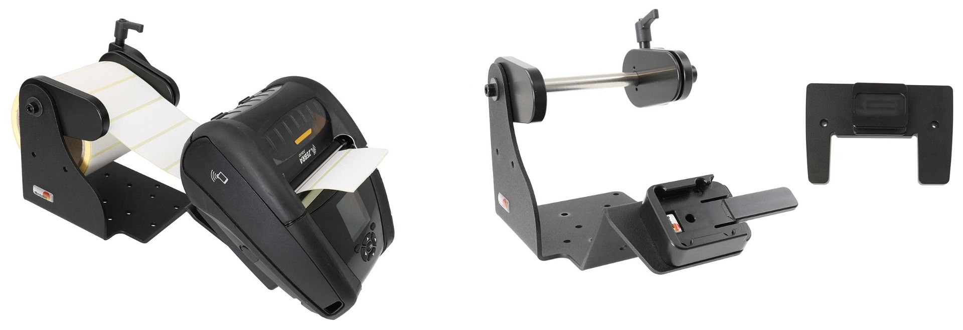 Brodit printer mount with label roll function Zebra ZQ630