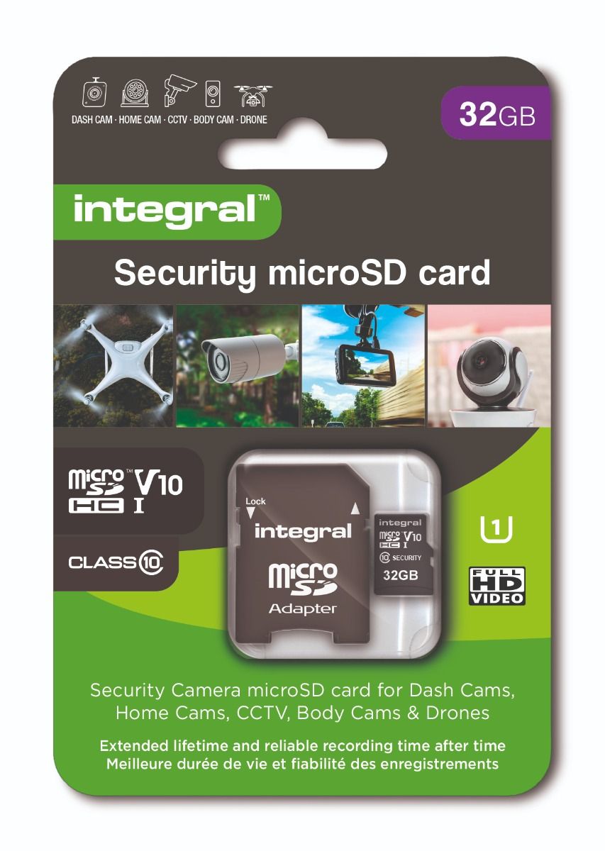 Integral Security MicroSDHC 32GB Class 10 100MB/s-30MB/s