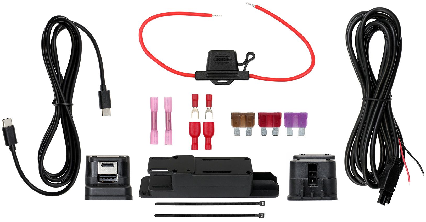 Brodit Hard-Wired Power Supply kit - 12/24V 83W USB-A+USB-C