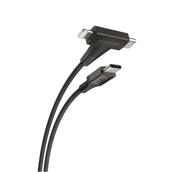 Datakabel StrikeLine™ usbC -- 2-in-1 USB-C/Lightning zwart