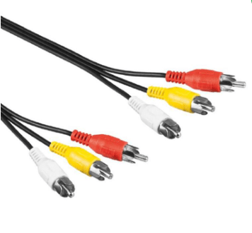 RCA cinch kabel 3-weg R/W/G male-male 1.5 meter
