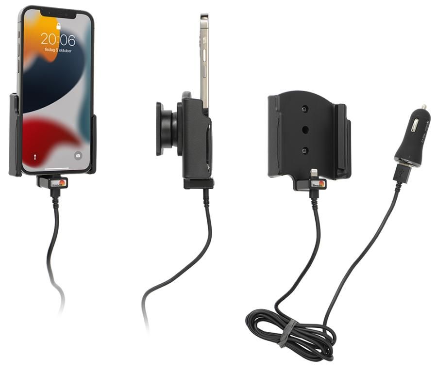 Brodit houder/lader Apple iPhone 13 - 14 / Pro USB sig.plug