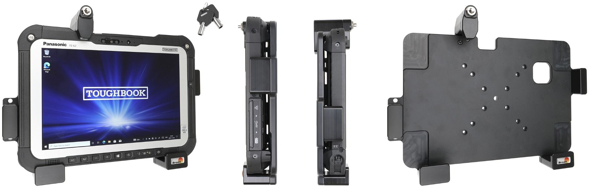Brodit houder Panasonic Toughbook FZ-G2 keylock/ Vesa