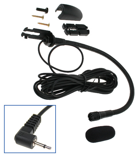Carcomm zwanenhalsmicrofoon voor Bury carkits 2.5mm