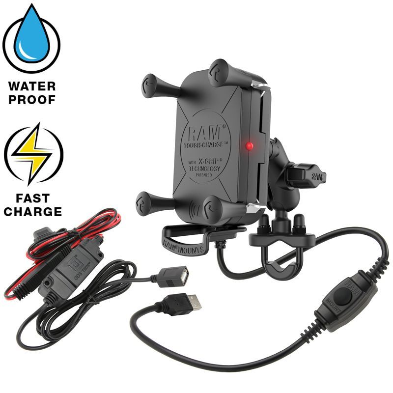 RAM Tough-Charge™ Waterproof Wireless Charging Motorcycle