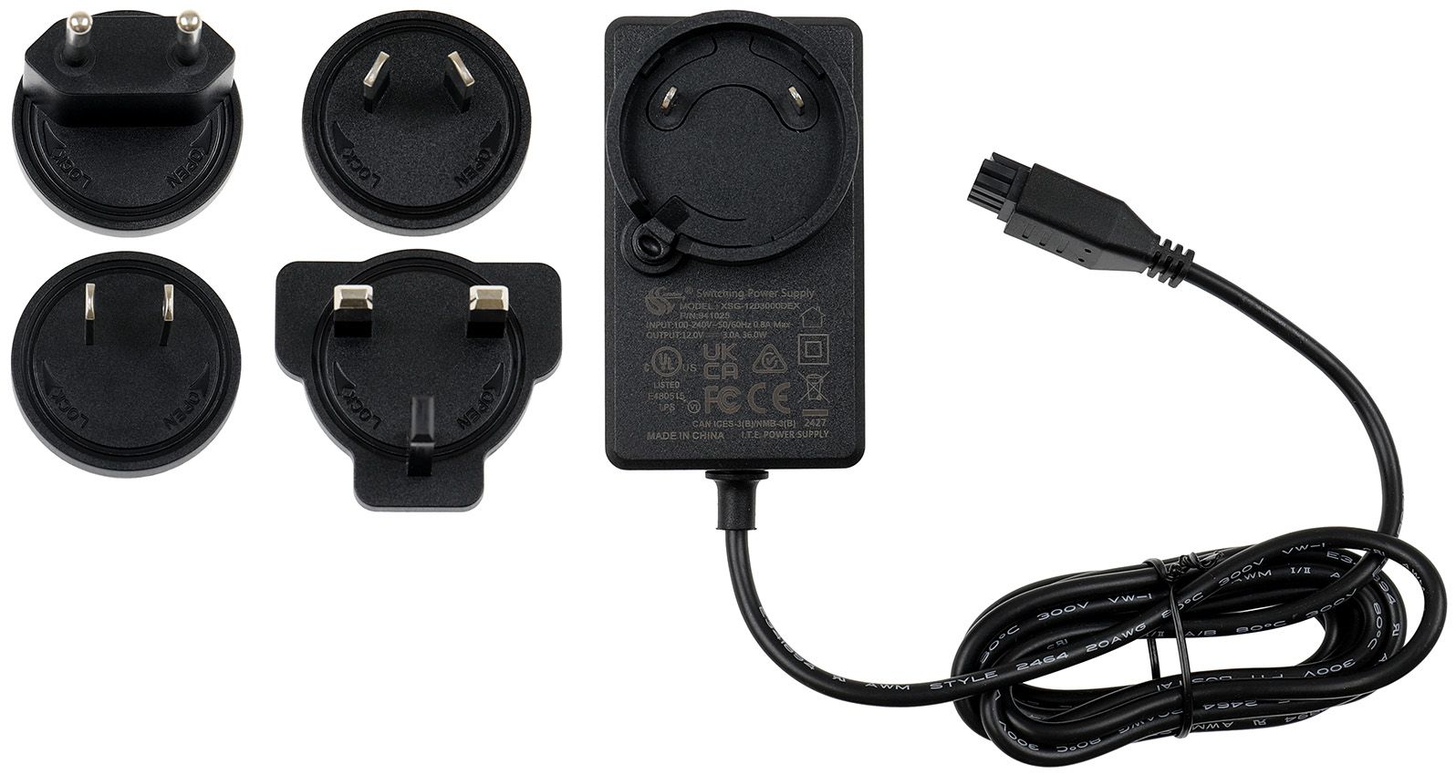 Brodit charging cable 220v with 6-pin Molex for Zebra ET4x