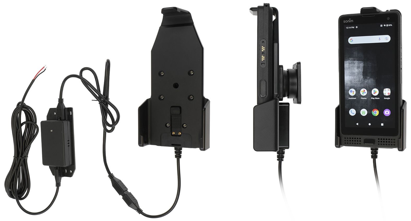 Brodit houder/lader Sonim XP10 fixed instal.-pogo